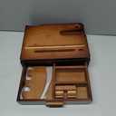 melafa365 Nightstand Organizer for Men,Phone Docking Station with Cable Management,Night Stand with Drawer,Bedside Organizer for Watches,Keys,Wallets,Gifts for Men(Brown)