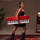 The ONE Keyboard Piano Sing, 61 Keys Piano Keyboard For Singing & Practice with Bluetooth, Sheet Music Stand and Huge Library of Songs for Sing-Along, Electric Piano For Music Lover & Beginner (Red)