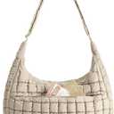 BAGSMART Quilted Puffy Crossbody Bag for Women, Large Tote Hobo Bag, 20L Shoulder Purses with 13.3" Laptop Sleeve for Daily Use