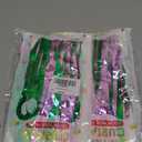 MYUPDALIN 2 Pack Pink and Green Foil Fringe Tinsel Backdrop Party Decorations for Witch Theme Birthday Party Decor