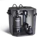 Superior Pump 92072-U 1/3 HP Remote Sink Drain Pump System, Black