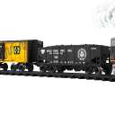 Lionel Santa Fe Freight Battery O Gauge Toy Train Set with Remote, Locomotive, Train Cars, & Track with Authentic Train Sounds, Lights, & Water Vapor Smoke Effects for Kids 4+