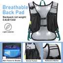 Lightweight Hydration Backpack, Running Backpack with 2L Water Bladder, Hydro Water Daypack for Cycling Hiking Rave for Men Women