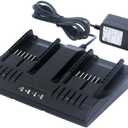 Lasica Replacement for Worx Battery 20V WA3875 Dual Fast Charger Compatible with Worx 18/20 Volt Max Lithium PowerShare Batteries WA3578 WA3525 WA3520 WA3575 WA3512 Charger WA3742 WA3770 WA3881