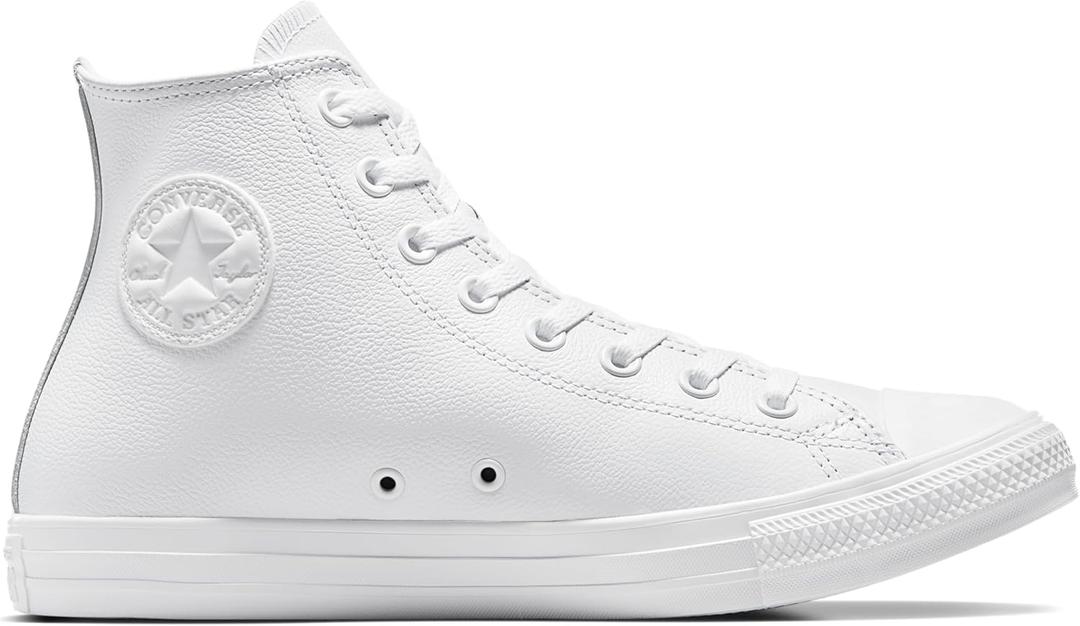 Converse Unisex Adult Chuck Taylor All Star Leather High Top Sneaker, 9.5 Womens/7.5 Mens