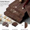 36x84 inch Sliding Barn Wood Door Slab with 6.6ft Hardware Kit and Handle, Coffee, K Shape, Simple DIY Assembly