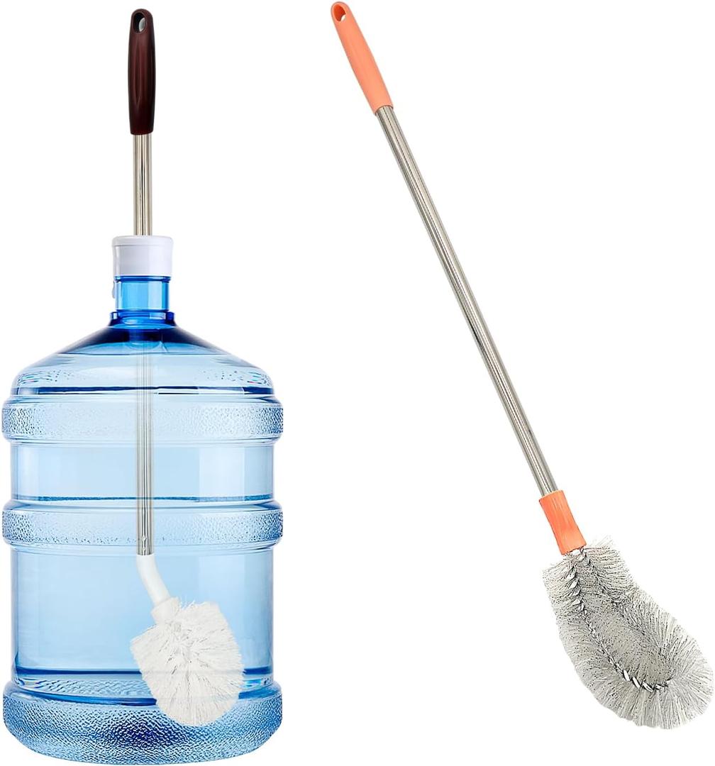 2-Pack Bucket Brush, Bottle Brush for Cleaning Extra Long Bottles, Gallon Jug Cleaner, Water Bottle Cleaner.