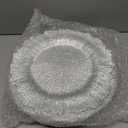 WUWEOT 12 Pack Charger Plates, 12.7" Round Plastic Reef Plate Chargers with Flora Reef Design for Wedding Dinner Party Decoration (Silver)