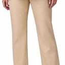 Motherhood Maternity Women's Super Stretch Secret Fit Over the Belly Ankle Straight Leg Pregnancy Dress Pants for Work (Beige, S)