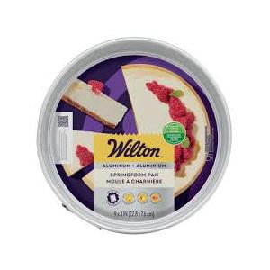 Wilton Aluminum Springform Pan Round for Cheesecakes & Deep-Dish Pizza, 9 in.