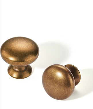 10 Pack Cabinet Knob- Antique Brass Furniture Hardware Handles for Kitchen Cabinets Bedroom Dresser Wardrobe Cabinet Pulls