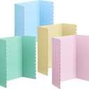 4 Pack 24 X 16 Trifold Poster Board Tri Fold Poster Boards Foldable Corrugated Presentation Display Scalloped Borders for Science Fair Events, School Projects, Exhibitions (Macaron)