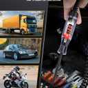 Automotive Test Light with 3-120V LED Digital Voltage Display, Auto Circuit Tester with Voltmeter & Dual Color Polarity Indicate, Electric Test Pen w/Stainless Probe for Car/Truck/SUV Checker