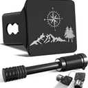 Nature Mountain Compass Hitch Cover for 2 Inch Receivers(with 5/8-Inch Pin Diameter Trailer Hitch Lock)