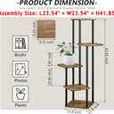 AZERPIAN Plant Stand 5 Tier Indoor Metal Flower Shelf for Multiple Plants Corner Tall Flower Holders for Patio Garden Living Room Balcony Bedroom, Black (5 Tier-Black)