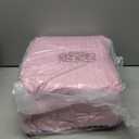 Homemate Electric Heated Blanket Twin Size - 62"x84" Heating Blanket Twin Size 1/2/4/6/8 Hours Auto-Off 10 Heat Level Over-Heat Protection Soft Flannel Sherpa ETL Certification (06 - Pink(striped))