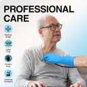 Schneider Nitrile Exam Gloves, Extended 12 Inches Cuff, Medium, 4 mil, 100-ct Box, Gloves Disposable Latex Free, Powder Free for Medical, Food Prep, Cleaning, Cooking, Blue (Blue, M)