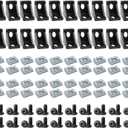 20 Sets 2020 Aluminum Extrusion Corner Brackets - 20 Series 90 Degree Right Angle Connectors with M5 Bolts & Nuts, Compatible with 20/20 80/20 2040 T V Slot Black Aluminum Profiles