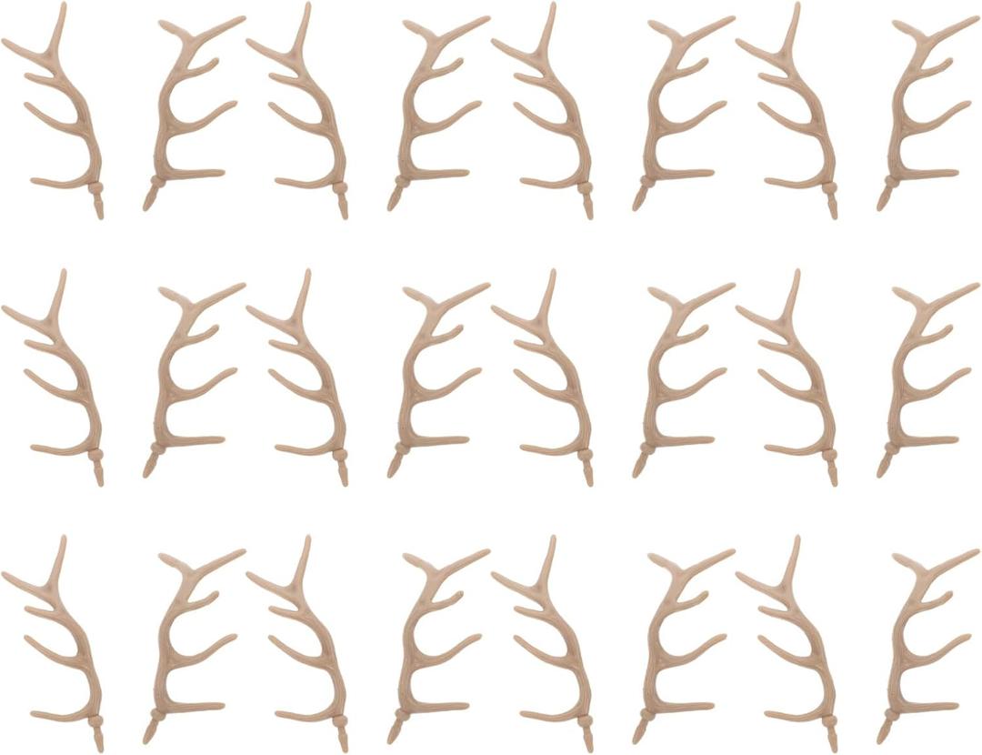 Angoily Reindeer Antlers, 24 PCS Reindeer Antlers for Craft, Christmas Deer Antler Snowman Arm Craft, Artificial Plastic Antler Ornament, Deer Antler Decor DIY Dry Tree Branch Twigs