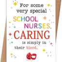5 x Thank You Gift Card for School Nurses, 8×5.3 inches