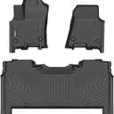 HAFIDI Floor Mats Fit for 2025 2026 Dodge Ram 1500 Crew Cab Under-seat Storage, All Weather Protection TPE Anti-Slip Automotive Floor Liners, Fits 1st & 2nd Row Full Set Custom Accessories, Black
