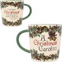 Steel Mill & Co Book Lovers Holiday Mug, Cute Coffee/Tea Ceramic Mug with Handle for Book Club, 14 oz Reading Themed Coffee Cup (A Christmas Carol)