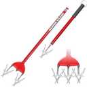 Garden Weasel Rotary Cultivator & Hand Tiller - 2-in-1 | Aerate, Weed, Cultivate, Plant, Reseed | Lawn Reseeding Garden Tool, Garden Soil Loosener | 91206