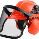 Chainsaw Helmet with Face and Ear Muffs, Forestry Safety Helmet for Mowing, Trimming, Yard Work, Landscaping, Construction and Weed Whacking