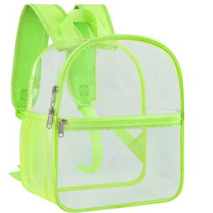 Paxiland Clear Backpack Stadium Approved 12126 with Reinforced and Wider Shoulder Straps, Small Clear Bag for Schools, Concerts, Work, Festivals and Sporting Events - Green