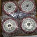 3 Inch Caster Wheels 4 PCS Heavy Duty PU Board Caster, Red Cart Wheels Replacement for Platform Trucks up to 264 LBS/ 120 KG with 3/8" Axle