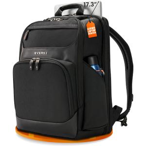 EVERKI Onyx 36L Business Laptop Backpack Professional Travel Backpack for Men & Women, Laptop Bag with Premium Leather Ballistic & Nylon, Office & Flight Approved, Fits Laptops up to 17.3 - Black, 36 Liters