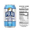 Polar Seltzer Water Original, 12 fl oz cans, 18 pack (EXP 11/05/27)