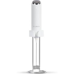 Rechargeable Milk Frother Handheld, Coffee Frother Handheld with USB-C Charging Stand, Electric Drink Mixer Handheld, Mini Electric Whisk Frother for Coffee, Matcha, etc (Blizzard White)