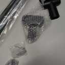 Bonpally Curved Shower Curtain Rod for Bathroom, 40-72 Inches Adjustable Curved Shower Rod, 0.9MM Aluminum Shower Curtain Rod with Rotating Brackets for Extra Shower Space, Need to Drill, Black