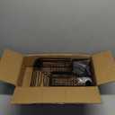 Corner Shower Caddy Tension Pole - 4 Tier Stainless Steel Rustproof Shower Corner Caddy for Bathtub Bathroom Shower Organizer Shelves Adjustable Pole 25-114.2 Inch Black