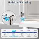 HOSOM 10 Pack 1-1/4" Overlay Soft Close Cabinet Hinges, 105 3-Way Adjustable, Nickel Finish, Steel Material, Modern/Contemporary Style