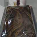 REECHO Clip in Hair Extensions, 4PCS BHair Extensions 24" Thick Long Beach Waves hair extensions HE003 Invisible Lace Weft  Chocolate Brown with Golden Highlights