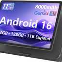 11-inch Android 16 Tablet, 32GB RAM + 128GB ROM (1TB Expand), T7280 Octa-Core 2.2GHz Processor, 90Hz FHD+ IPS Display, 8000mAh Battery, Gemini AI, Face ID, Dual Speakers, Fast Charging (Black)