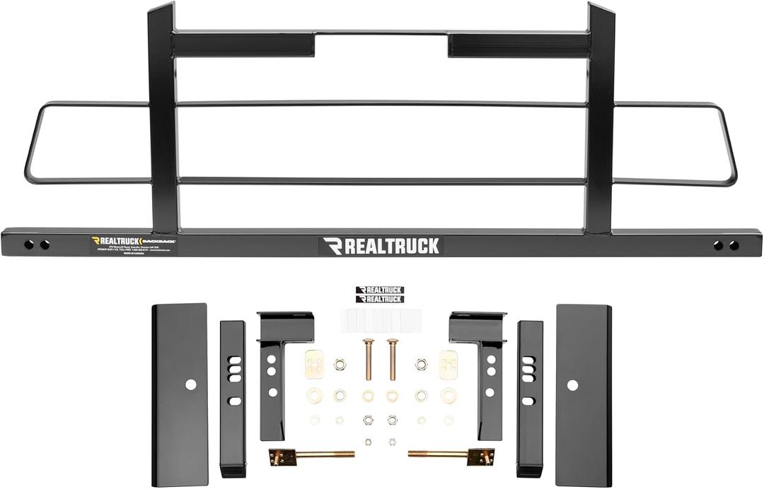 RealTruck BACKRACK Hardware Kit for use w/Low-Profile Tonneau, Black, No Drill | 40120 | Fits 2007-2018 Chevrolet/GMC Silverado/Sierra 1500; 2007-2019 Chevrolet/GMC Silverado/Sierra 2500/3500 HD