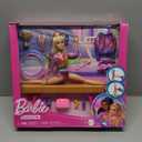 Barbie Gymnastics Doll & Accessories, Playset with Blonde Fashion Doll, C-Clip for Flipping Action, Balance Beam, Warm-Up Suit & More