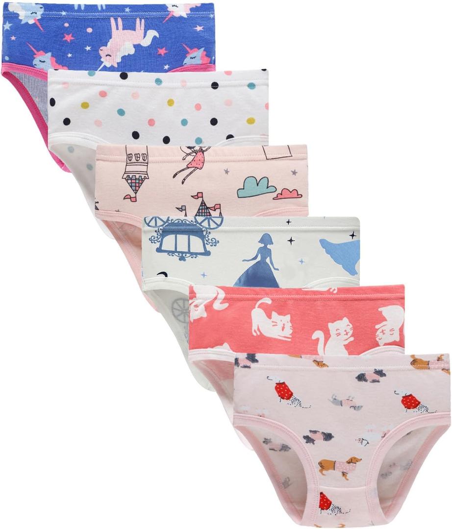 Boboking Comfty Underwear Little Girls'Briefs Undies Girls Panties (8, A-pink/1)