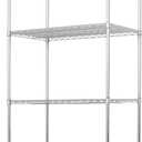 SafeRacks - NSF Certified Storage Shelves, Zinc, Heavy Duty Steel Wire Unit with Wheels and Adjustable Feet, Garage or Bakers Rack, Kitchen, Pantry Shelf - (36"x24"x72" 4-Tier) (Silver)
