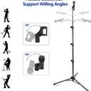 Mic Stand, Boom Microphone Stands Tripod Gooseneck Microphone Stand Height Adjustable from 24" to 67" with 2 Mic Clips for Singing Stage Performance Party Mic Mount