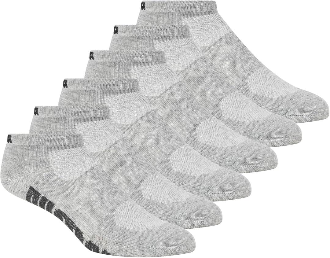 PUMA Women's 6 Pack Runner Socks (9-11, Grey)