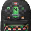 Minecraft Backpack for Boys Kids Teens Adjustable Straps Front Pocket Daypack Backpacks for Sports Gym School Gamer Gifts (Black)