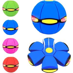 Magic Bouncing Ball, Magic Bouncing Ball with 6 Light, Dual Form Freely Switchable, Parent-Child Interaction Suitable for Indoor & Outdoor Use (Blue)