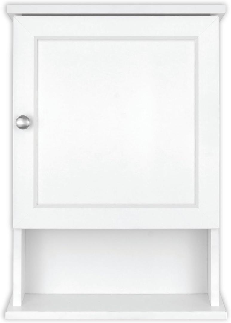 MCS 23x16 White Medicine Cabinet Organizer, Wall Mounted Bathroom Cabinet for Over-The-Toilet Storage, Bathroom Furniture & Restroom Organizer