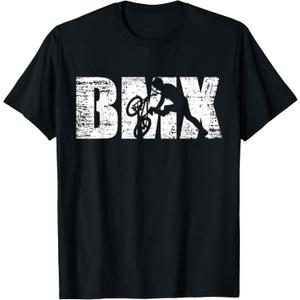 BMX - Distressed Look BMX Rider T-Shirt Medium