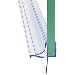 Frameless Shower Door Bottom Seal Shower Sweep with Drip Rail for 3/16-Inch Glass,36-Inch Long, Vinyl, Clear
