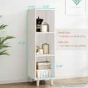 IOTXY Open Cube Low Bookcase - 3-Tier Freestanding Storage Display Cabinet Organizer with Legs for Home Office, 3-Cubes Open Shelf Short Bookshelf, White